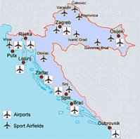 Aéroports en Croatie